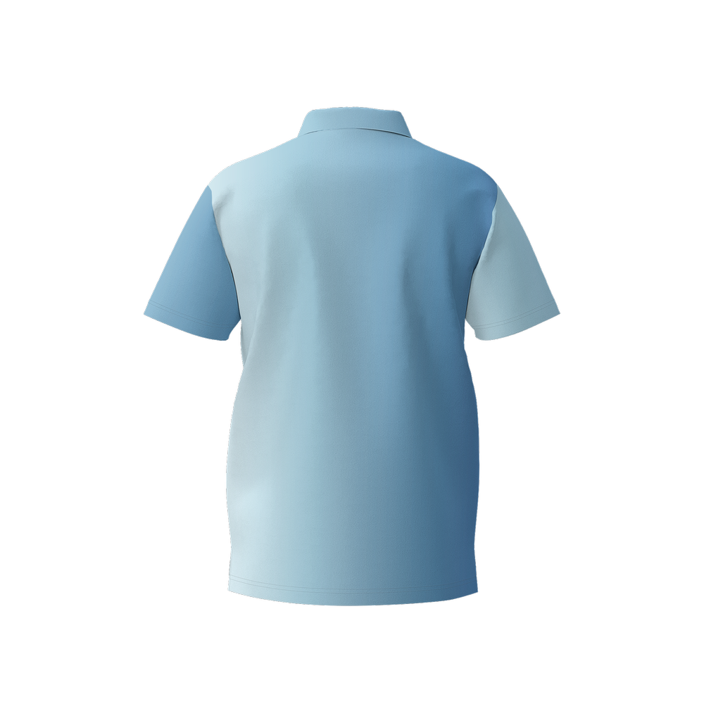 Men's Vertical Gradient Moisture Wicking Lightweight  Quick-Dry Polo Shirt