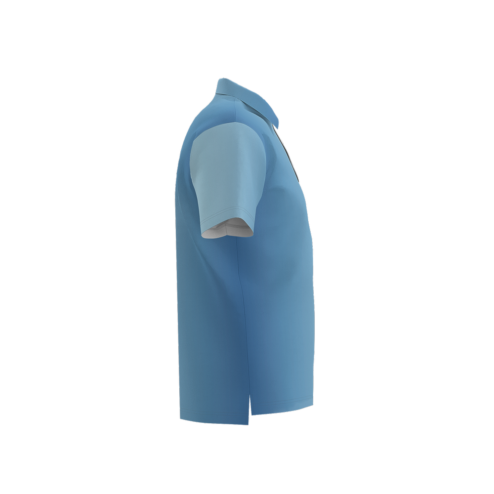 Men's Vertical Gradient Moisture Wicking Lightweight  Quick-Dry Polo Shirt