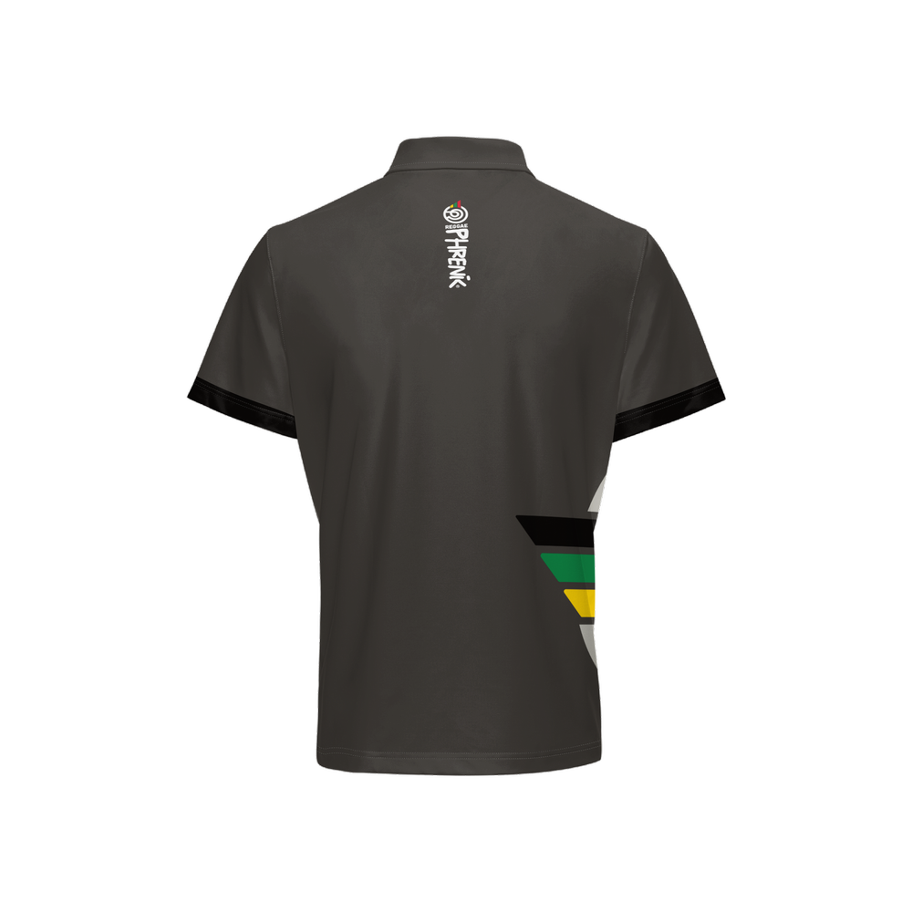 Vintage Black Split Logo Performance Polo