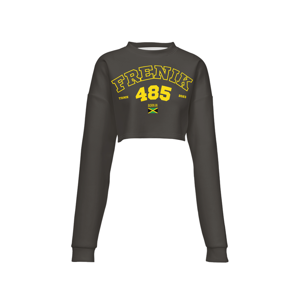 Women's Cropped Scuba-Knit Frenik Sweatshirt