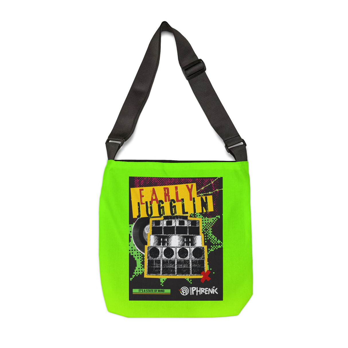 ReggaePhrenik® Early Jugglin Adjustable Strap Lime Tote