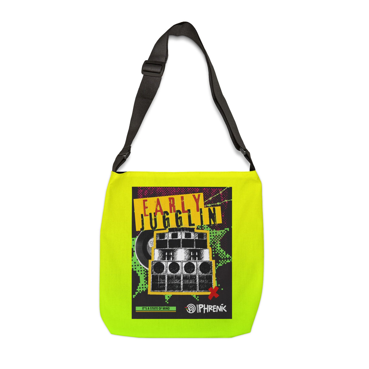 ReggaePhrenik® Early Jugglin Adjustable Strap Lime Tote