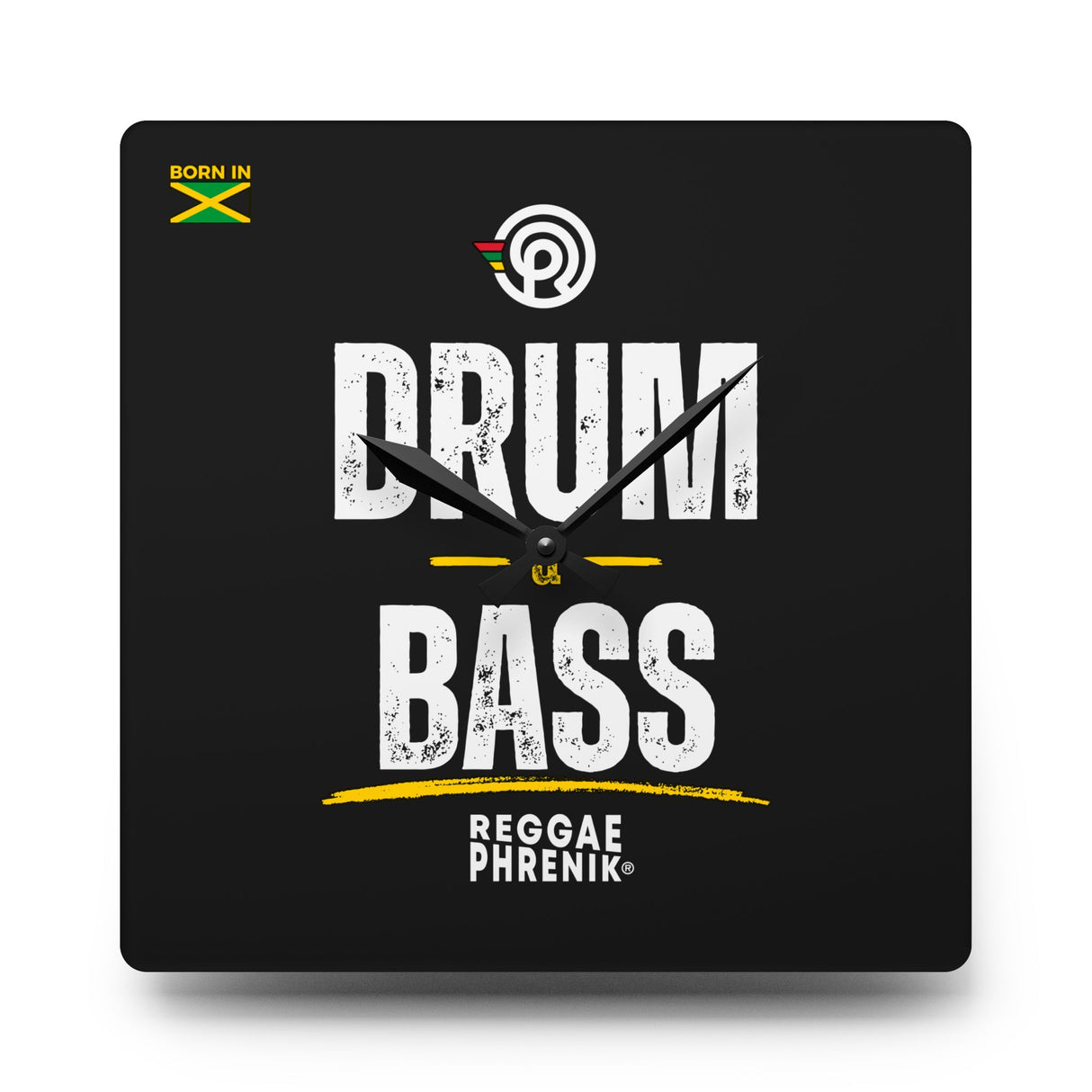 Drum and Bass Acrylic Wall Clock