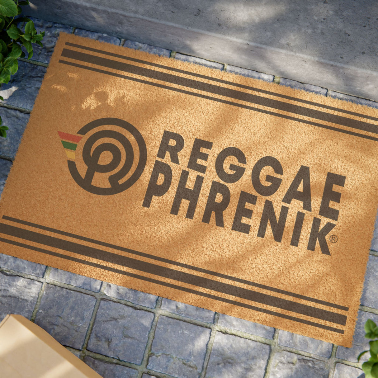 ReggaePhrenik Split Logo Coconut Fiber Doormat