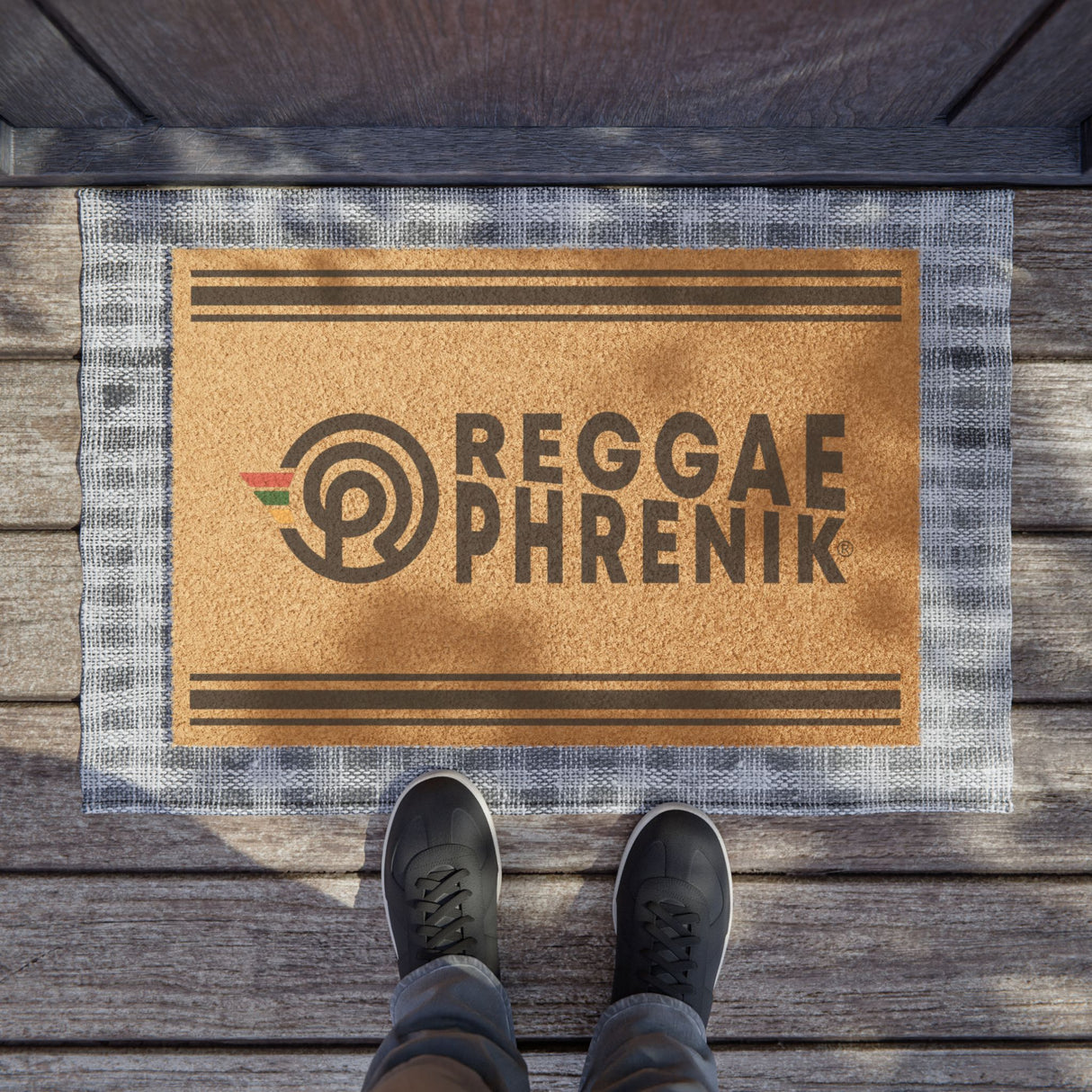 ReggaePhrenik Split Logo Coconut Fiber Doormat