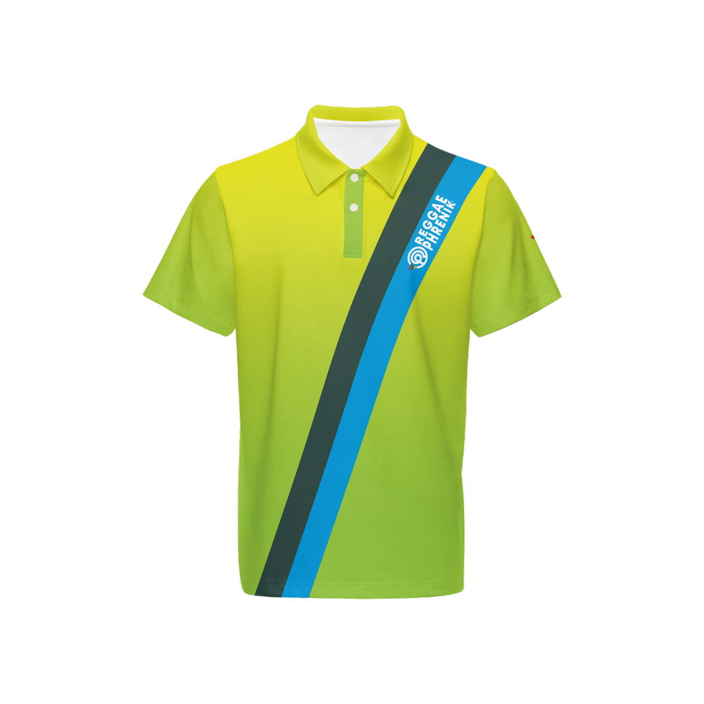 Cross-Line Colors Gradient Performance Polo