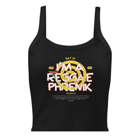 "I'm a ReggaePhrenik" Micro-rib Stretch Fit Tank Top